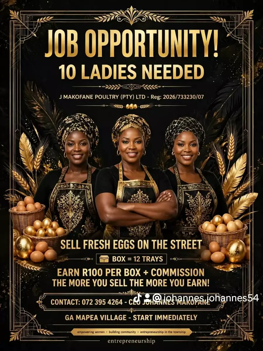 Three women in decorative aprons surrounded by golden eggs and wheat motifs